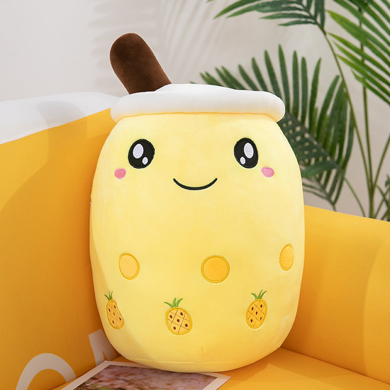 24CM Cute Plush Boba Milk Tea Stuffed Teacup Pillow Soft Bubble Tea Cup  Plushie Toy Kawaii Cartoon Gift for Kids Home Decor 