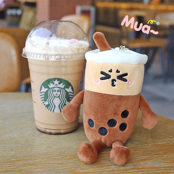 Latte Boba Plush KeyChain _ Brown 10cm, Accessories