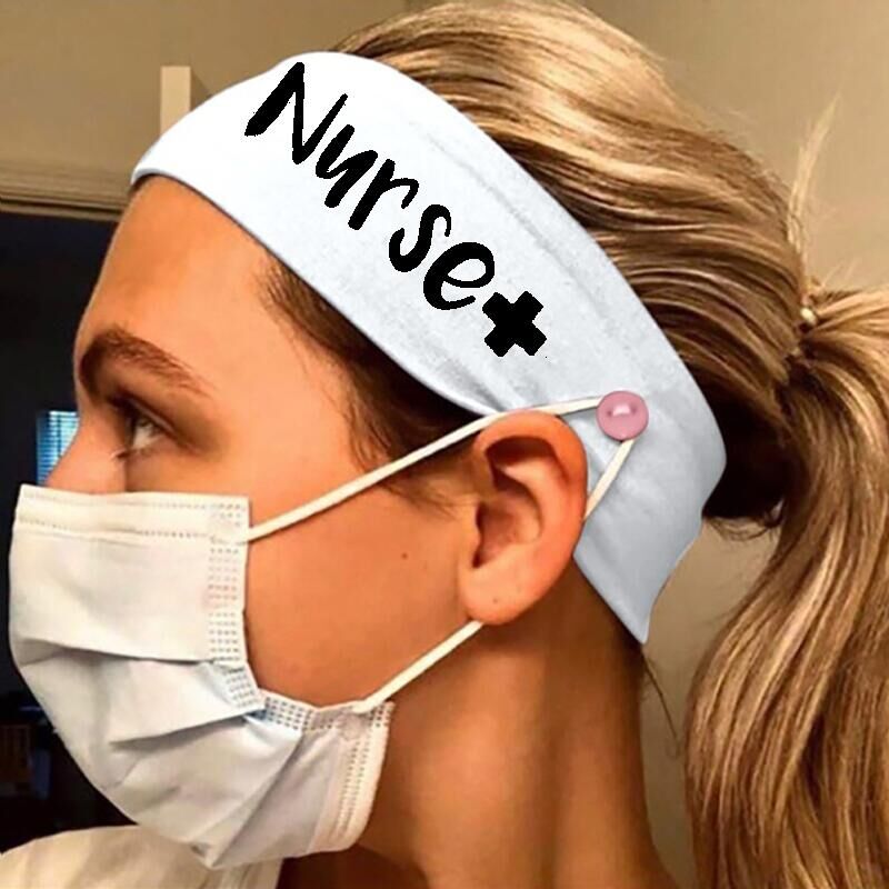 Nurse Elastic Headband, Headwrap, Turban, With Button, Non Slip Elasti -  Flawless Matrix