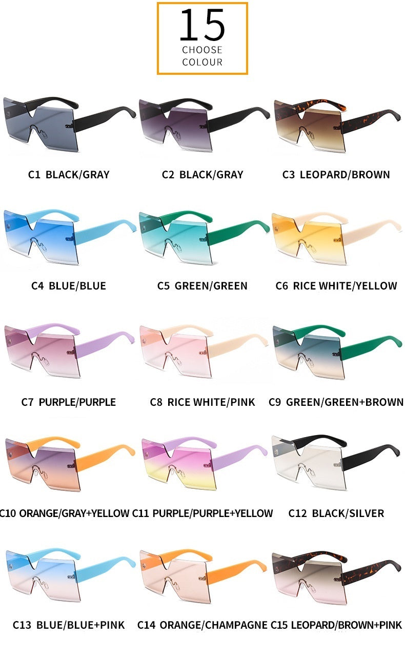 FULL TILT Rimless Square Charm Sunglasses