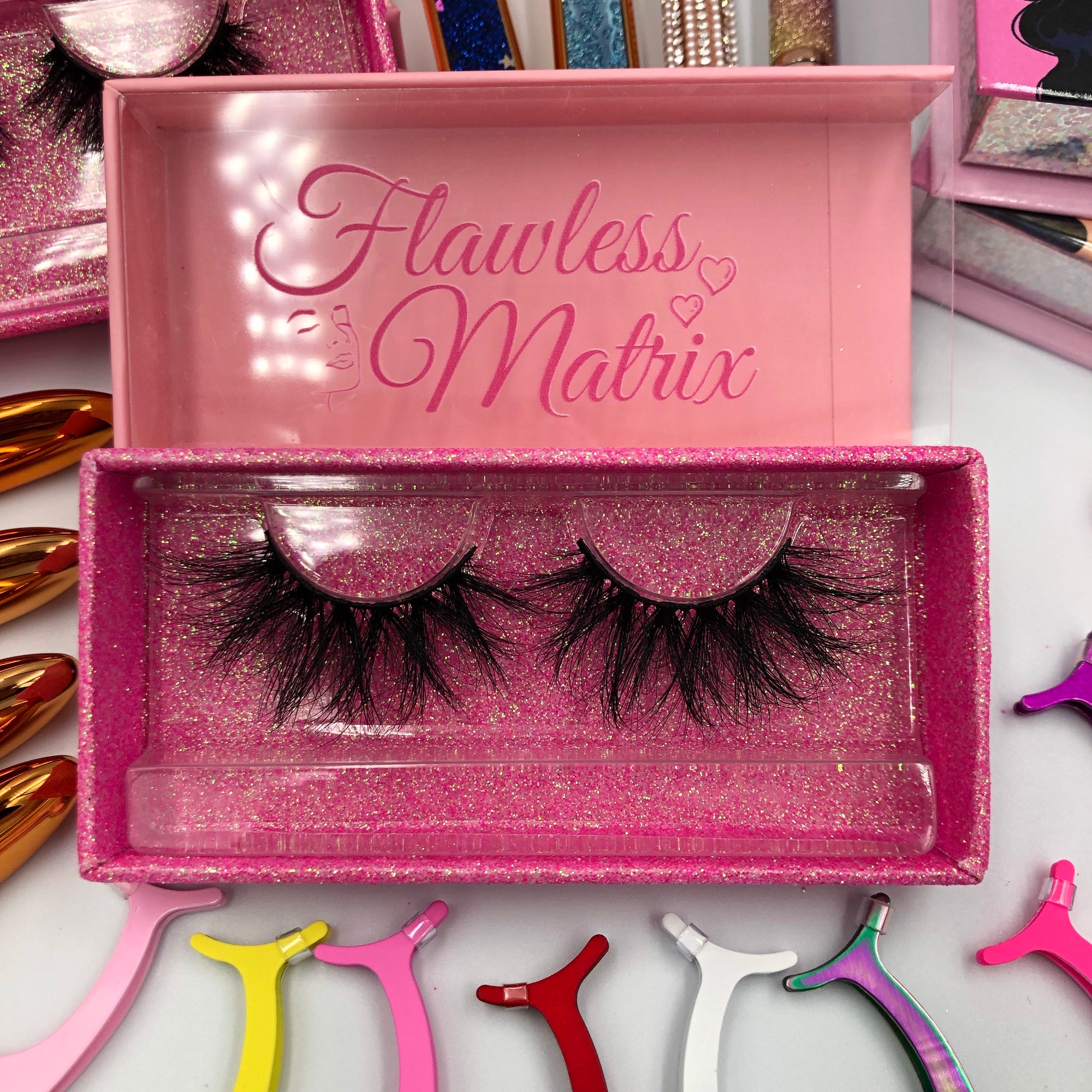 Fluffy 18-22 mm 3D Mink Eyelashes, Natural and Dramatic